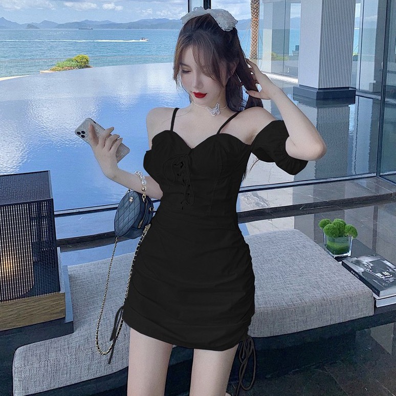 Đầm nữ dáng ôm sơ mi tay ngắn Emilyshop