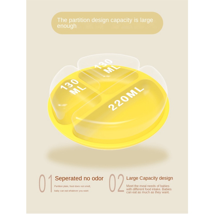 Đĩa Ăn Bằng Silicon Hình Mặt Cười Dễ Thương Cho Bé