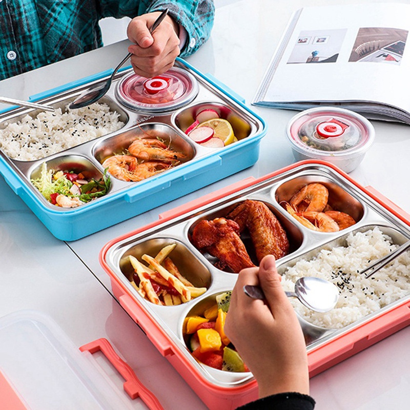 Hộp cơm 5 Ngăn Chống Tràn Bằng Thép Không Gỉ