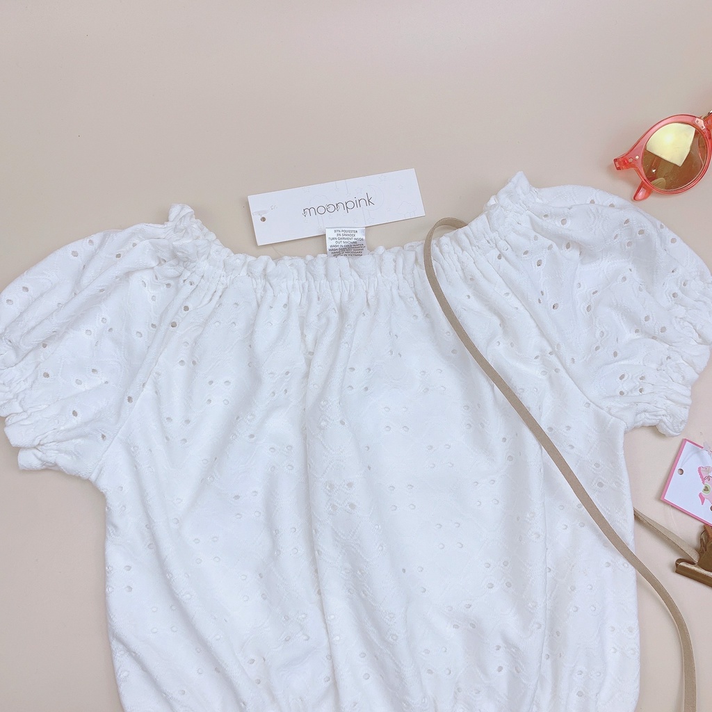 Áo thun dáng ngắn Heartandarrow, moonpink... BG