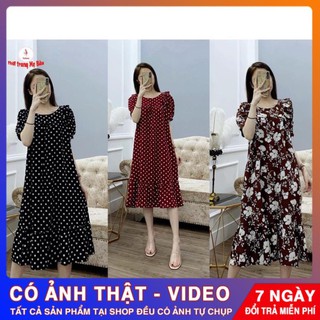 Đầm bầu thiết kế bào bi hoa ( ảnh thật) (shop Tatoco)