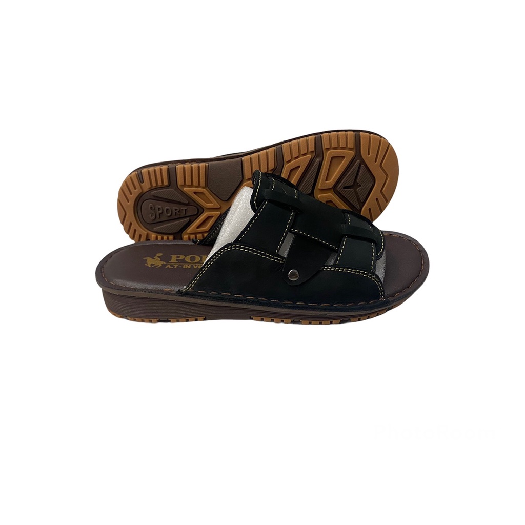 Dép nam da bò 100 % đế hai màu cao cấp ms 053