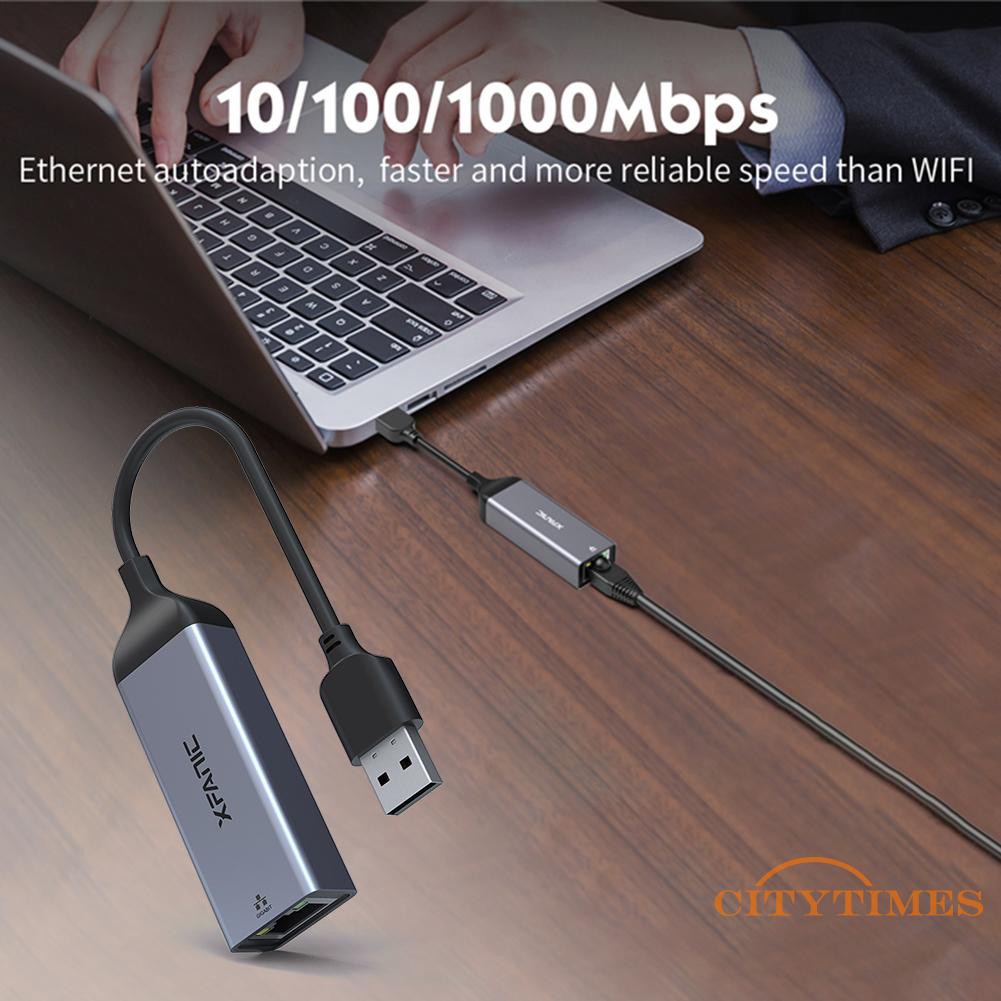 〖Ci〗 USB 3.0 Hub to RJ45 Gigabit Ethernet LAN Internet Network Card WiFi Adapter