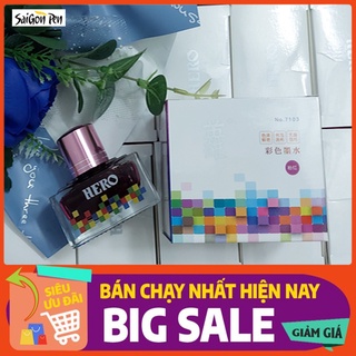 Mực hero 40ml,mực không cặn, nhanh khô,không rỉ ngòi, nhập khẩu thượng hải-⚡⚡bút máy sài gòn⚡⚡