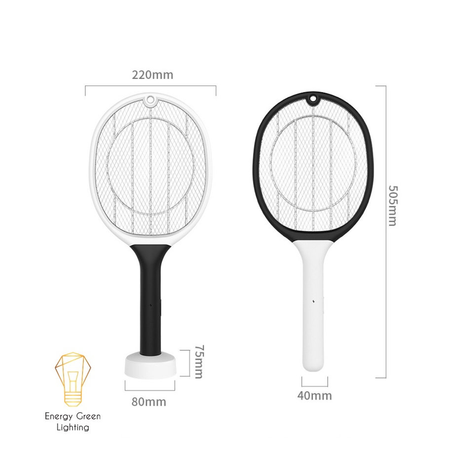 Vợt Bắt Muỗi Kiêm Đèn Thu Hút Muỗi Energy Green Lighting WP-08B - Diệt Muỗi Nhanh Gọn - An Toàn Và Hiệu Quả