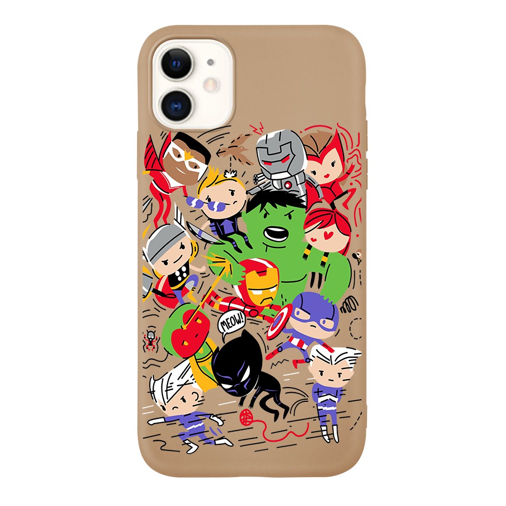 Ốp điện thoại The Avengers Hulk Spiderman cho iPhone XS XR XSMAX 6/6s 7/8 6plus/6Splus 7plus 11 11Pro 11ProMax | BigBuy360 - bigbuy360.vn