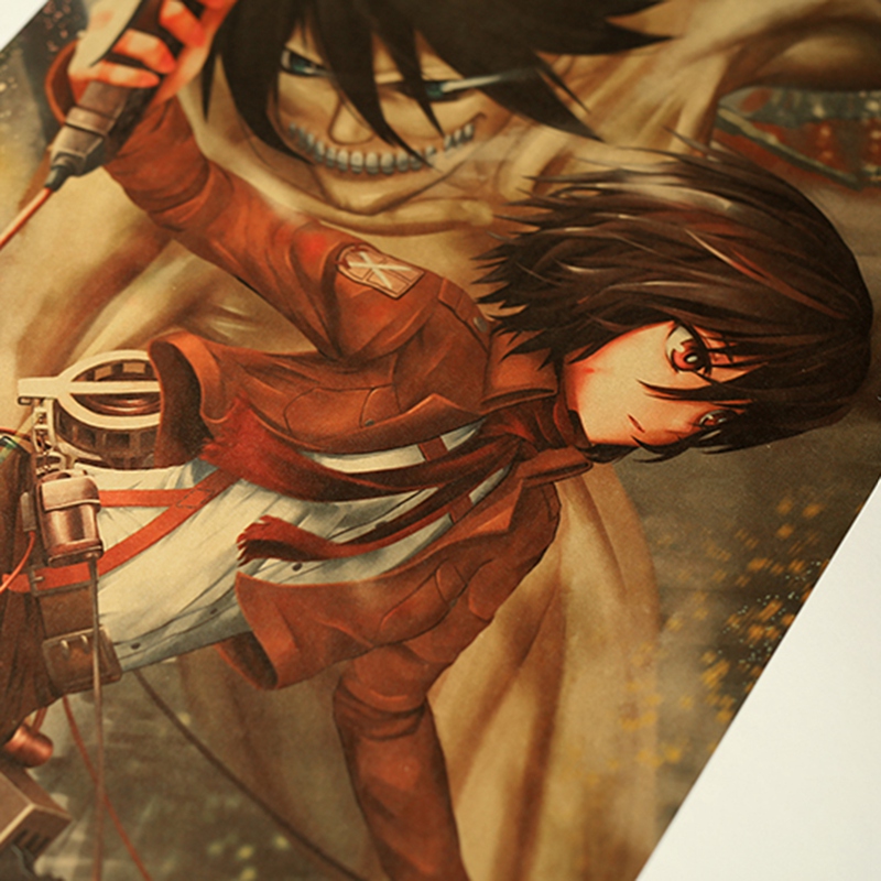 Tranh Treo Tường Trang Trí Hình Anime Attack On Titan