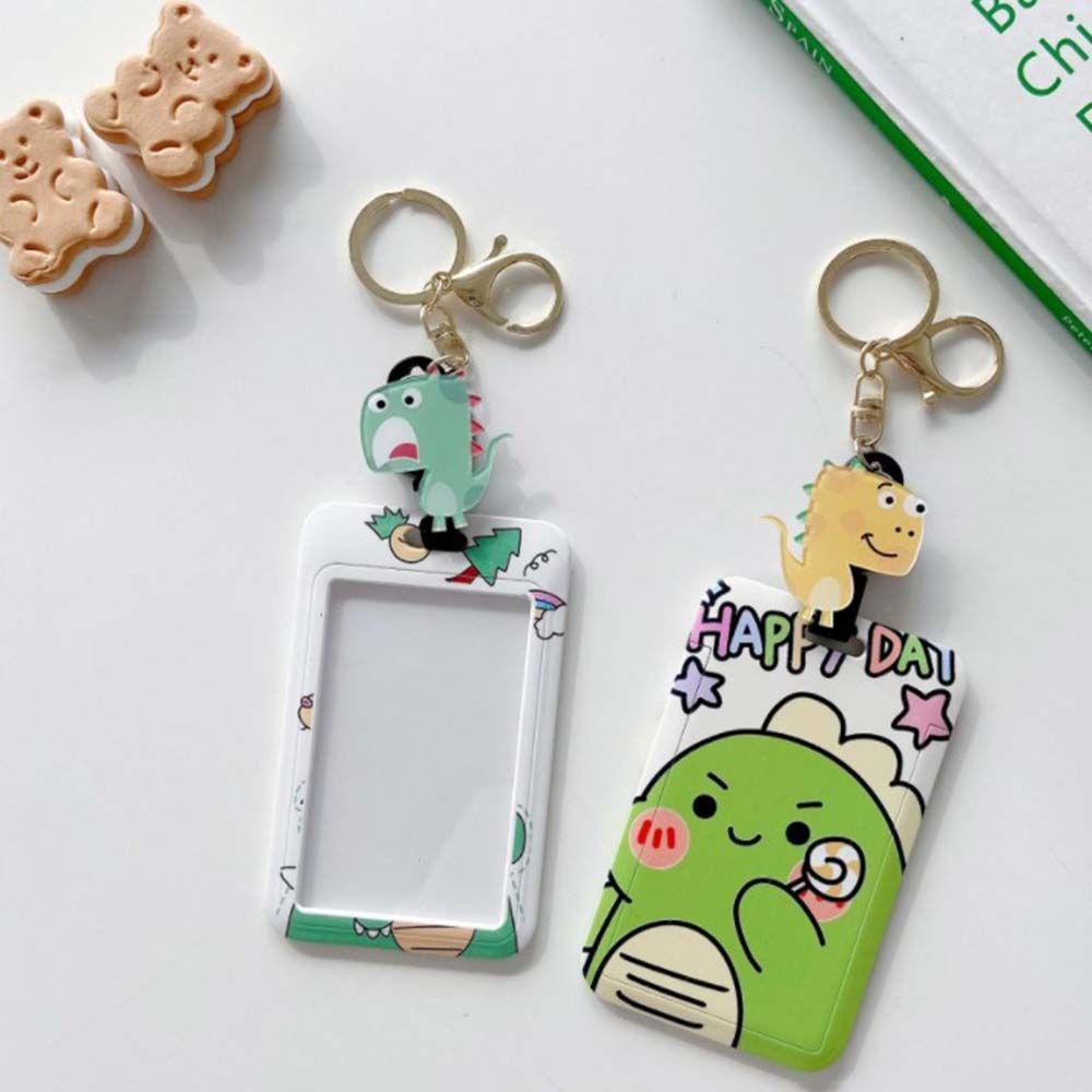 Vỏ Bọc Thẻ ID / Xe Buýt Kèm Móc Khóa Có Thể Thu Gọn Tiện Dụng Cho Học Sinh