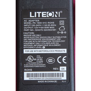 Adaptor LITEON 12V 5A sử dụng cho camera, máy bơm nước...