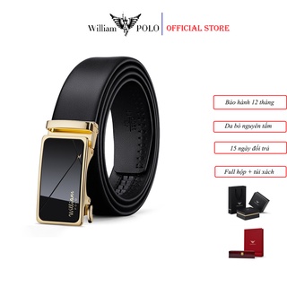Thắt lưng nam cao cấp ,dây lưng nam , thắt lưng da , dây nịt nam da bò , dùng khóa tự động  WILLIAMPOLO