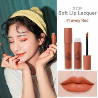 Son Kem Lì #3CE #Soft_Lip_Lacquer #TawnyRed - #CamGạch