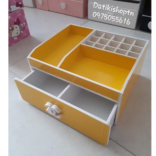 Kệ mỹ phẩm 25cm màu vàng