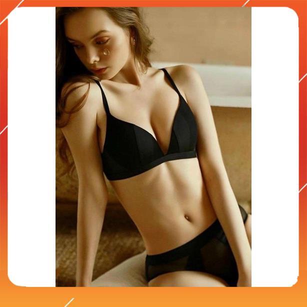 Set bộ đồ lót nữ Vic cao cấp áo không gọng cup chéo, đệm mút mỏng. Mã B11810