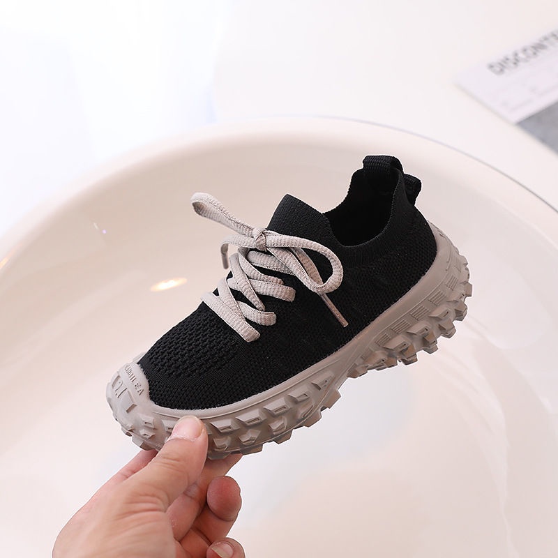 Giày Thể Thao Quai Dán Đế Mềm Nhẹ Thoáng Khí Thoải Mái Thời Trang Mùa Thu Cho Bé Trai Và Gái 5 Tuổi