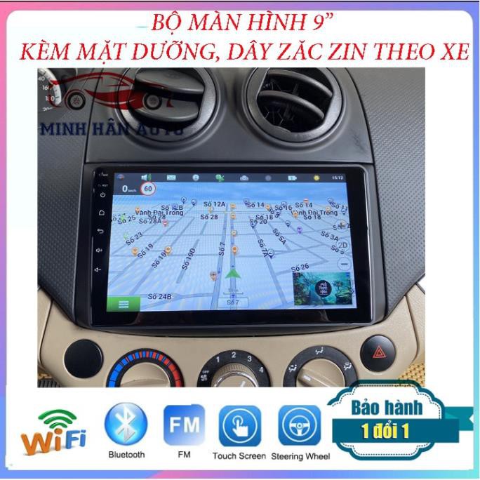 Màn hình android  xe aveo công nghệ mới xem youtube, GPS chỉ đường, camera lùi, có TIẾNG VIỆT