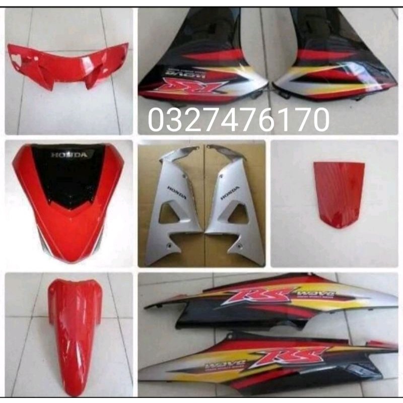 Bộ nhựa dàn áo xe WAVE RS màu đỏ đen zin chính hãng