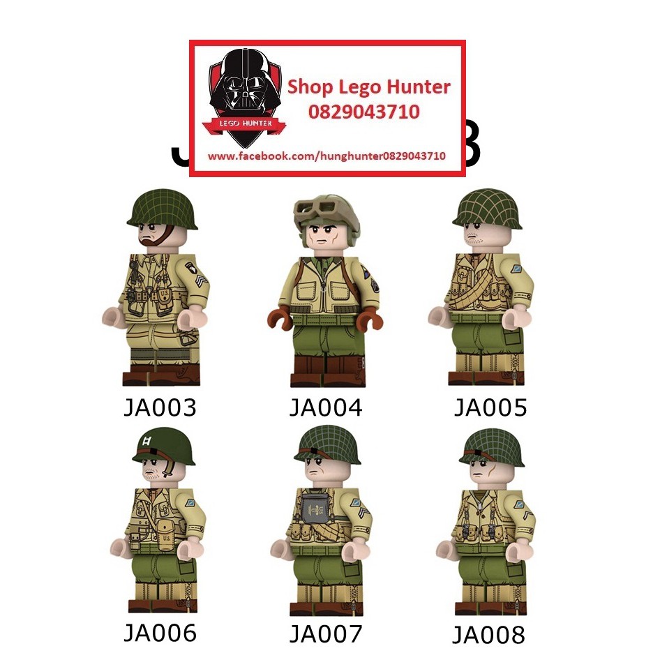 Army Minifigures Lính Mỹ WW2 chiến trường Thái Bình Dương