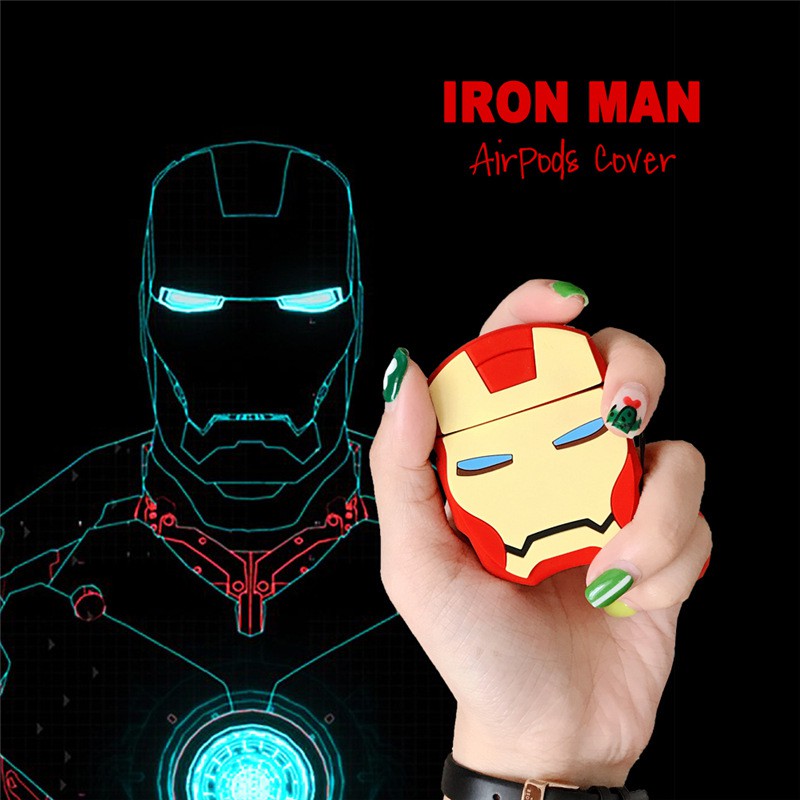 Iron Man AirPods pro 1/2 Case Hộp đựng tai nghe nhét tai dễ thương bắt mắt hình Ironman