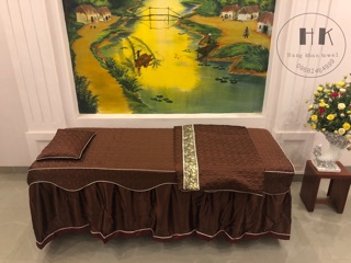 Set chăn ga gối lụa cho giường spa siêu rẻ(may theo kích thước yêu cầu)