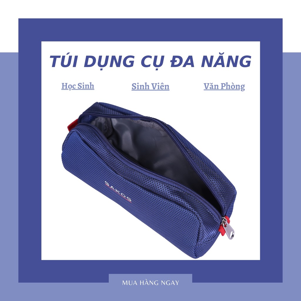 Túi Dụng Cụ Đa Năng Unisex Dùng Cho Học Sinh,Văn Phòng,Sinh viên Sakos-Hộp bút vải chống nước -Túi Đựng Bút Viết Bền Nhẹ