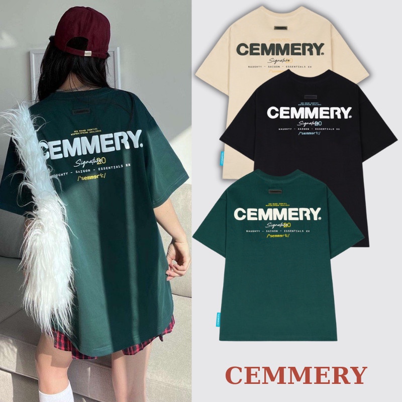 Áo thun nam, nữ tay lỡ cổ tròn form rộng CEMMERY. Áo phông nam, nữ tay ngắn - mùa hè - 4 mùa cực hot