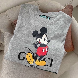 Áo pull mickey tone màu ghi lông chuột
