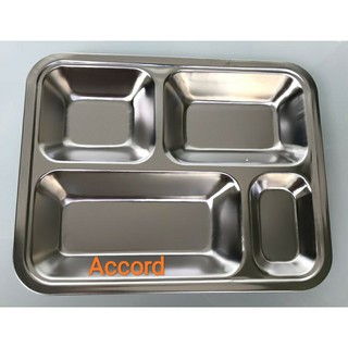 Khay ăn cơm 4 ngăn Inox 304 siêu bền