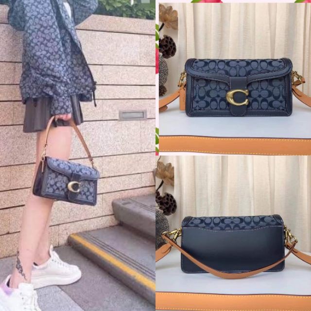 Túi Coach Super sale màu xanh size 27cm