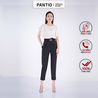 Áo sơ mi kiểu chát liệu lụa cát cánh tay bèo dáng suông FAS32131 - PANTIO