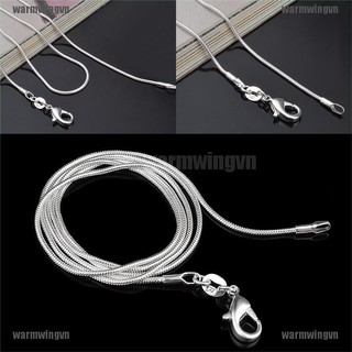Dây chuyền mạ bạc 925 1mm thời trang 16 "18" 20 "22" 24 "925