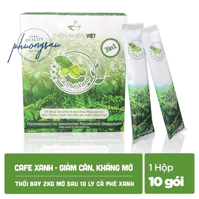 Cà Phê Xanh - Giảm Cân , Kháng Mỡ ( combo 10 hộp siêu siêu tiết kiệm)