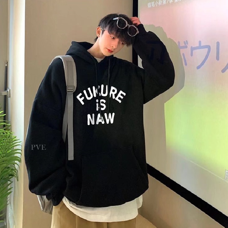 Áo hoodie Thể Thao Dáng Rộng In Chữ Thoải Mái Thời Trang Hàn Quốc Cho Nam Cỡ M-5XL
