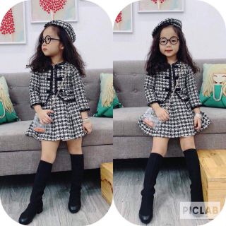 Váy dạ kèm áo khoác cho bé