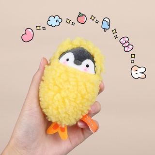 Móc khóa hình chim cánh cụt nhồi bông dễ thương