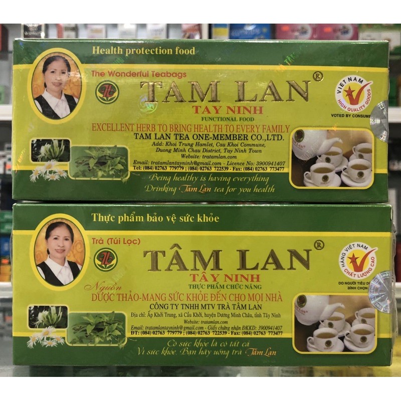 Trà túi lọc Tâm Lan - 4gram/túi x 30 túi/hộp