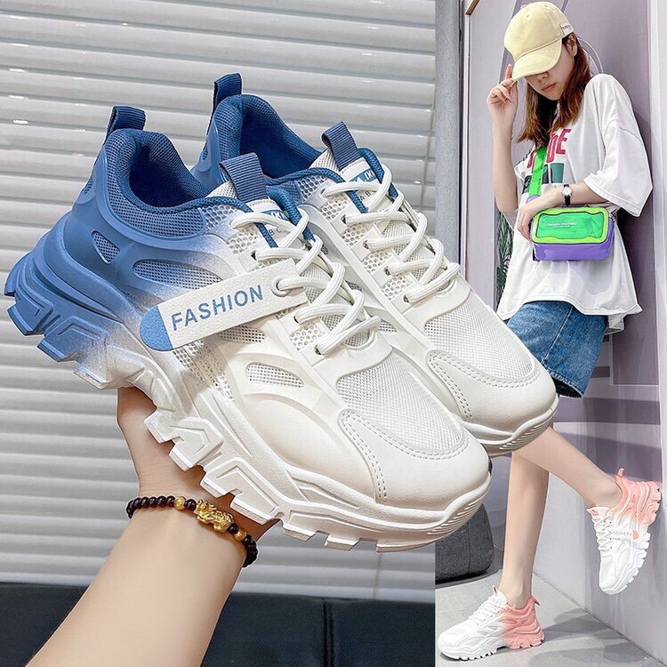 Giày thể thao nữ phối đồ dễ đế đôn 4.5cm Fashion đế sơn Trend]