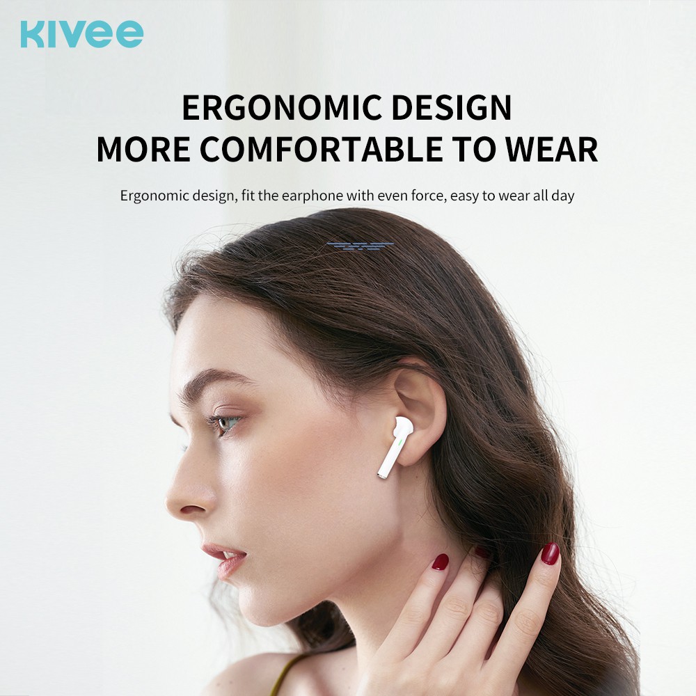 Kivee TW73 Tai nghe TWS Bluetooth 5.0 chống nước IPX5 tương thích với điện thoại di động máy tính