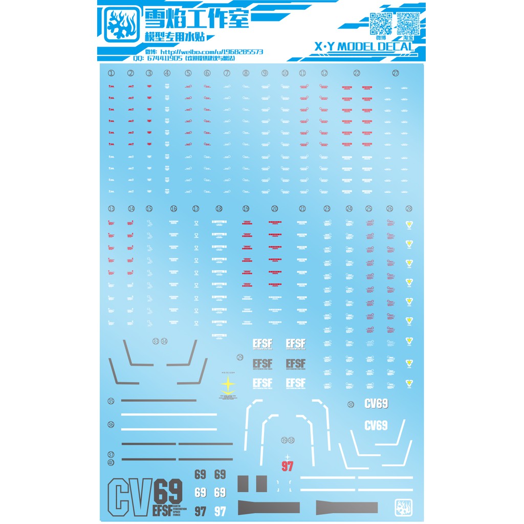 Decal nước dán mô hình HG GTO Local gundam | GM - Water sticker