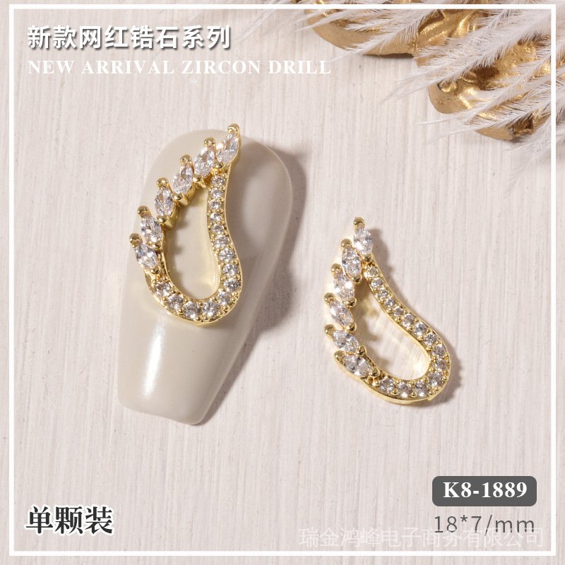 Có Sẵn Giá Bán Sỉ Phụ Kiện Kim Cương Giả Kim Cương Hình Nơ Kỳ Lân Vàng Kim Cương Nhiều Màu Sắc Làm Móng Nghệ Thuật