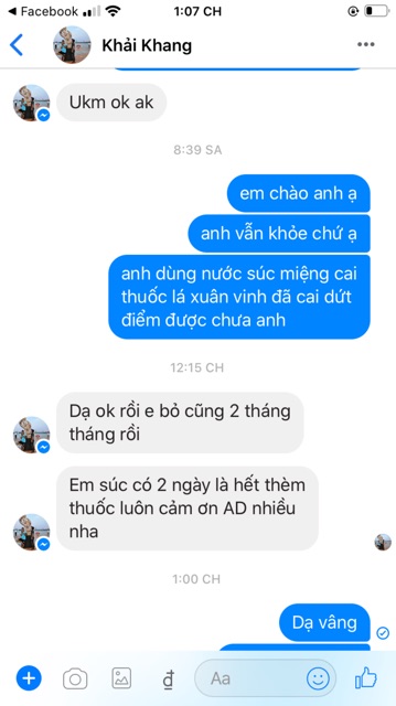 [FREESHIP] Nước Súc Miệng Cai Thuốc Lá No Smoking Xuân Vinh Chính Hãng