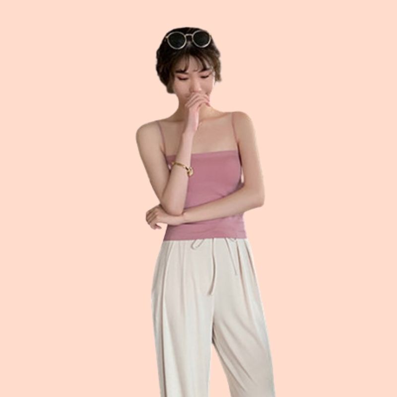 Áo 2 Dây Nữ Su Mền Mịn, Áo Bra 2 Dây Cotton Dán Dài [Có Mút Ngực Có Thể Tháo Rời] - 9998 Dài