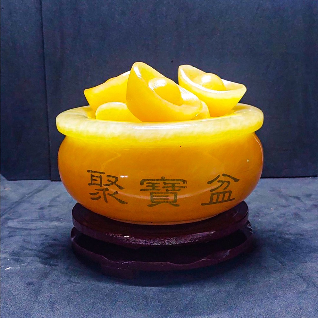 Bát Tụ Bảo , Bát Vàng Đá Ngọc Hoàng Long - Đường Kính 16cm SIÊU TO