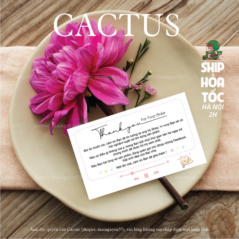 Combo 100 Card Cảm Ơn Khách Hàng, Card Thank You, Thiệp Cảm Ơn - In 1 mặt mã A1