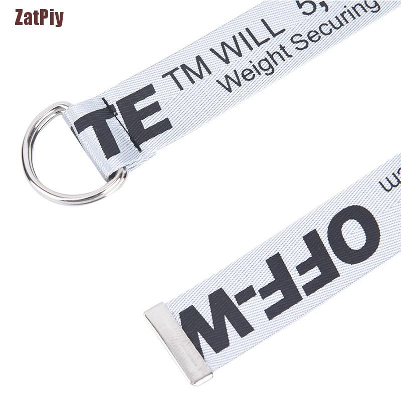 OFF-WHITE Thắt Lưng Vải Canvas Có Chữ Thêu Thời Trang Cao Cấp Cho Nữ