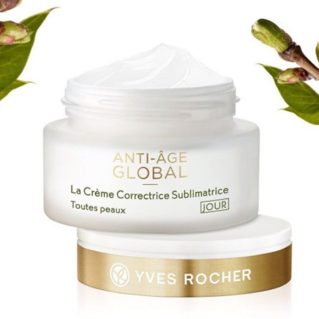 Mẫu mới- Kem Ngày giảm thâm nám da Anti Age Global 50ml  Yves Rocher pháp