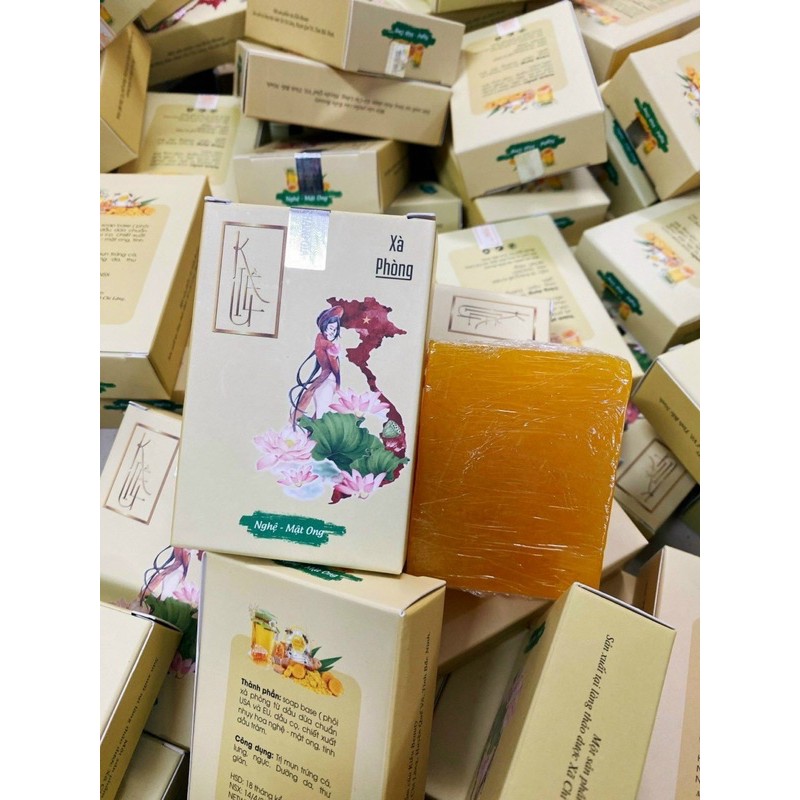 [Sale] Xà bông Kiều- soap mướp đắng- than tre - nghệ giảm mụn lưng trắng da