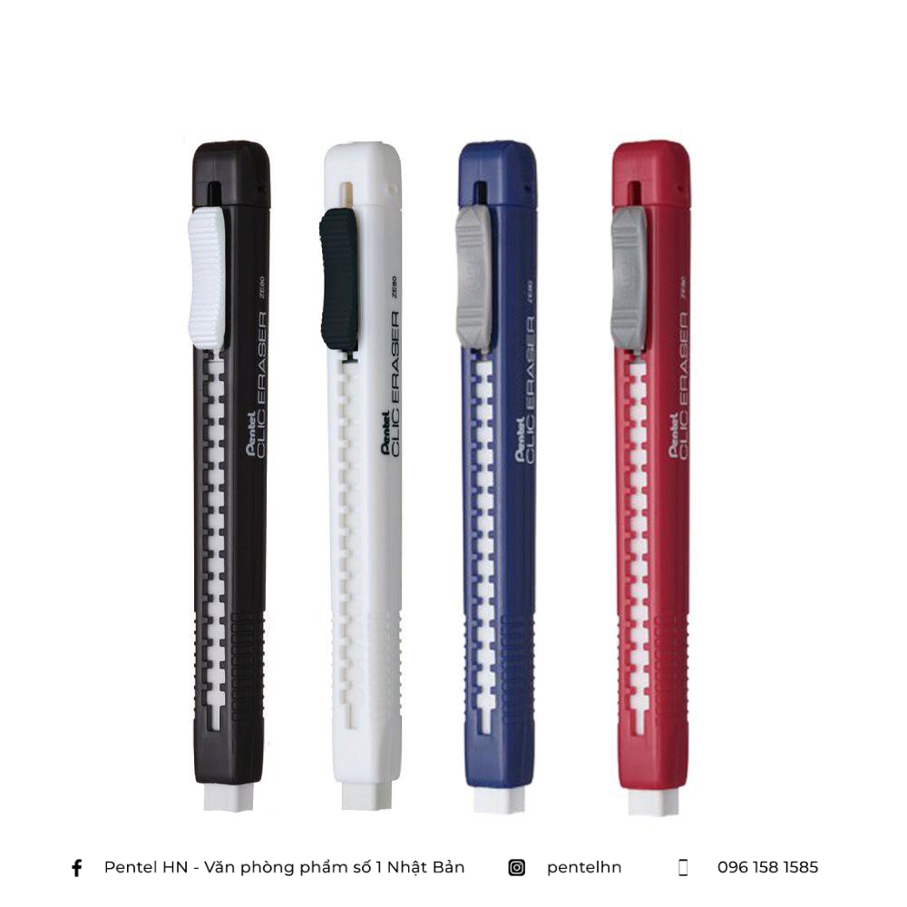 Gôm Tẩy Dạng Bút Cao Cấp Pentel Clic Eraser ZE80 | Dễ Dàng Tiện Lợi Khi Sử Dụng