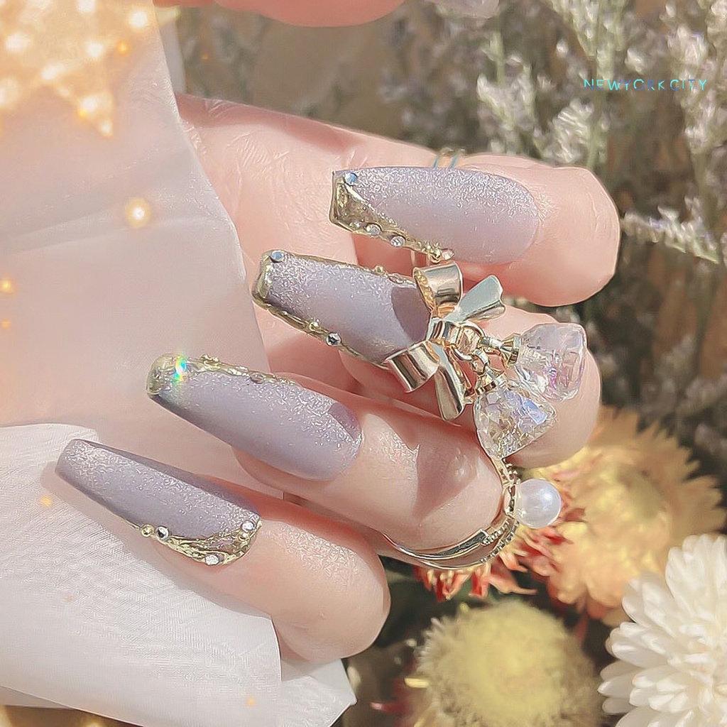 Chuông Trang Trí Móng Tay 3D Trong Suốt Xinh Xắn