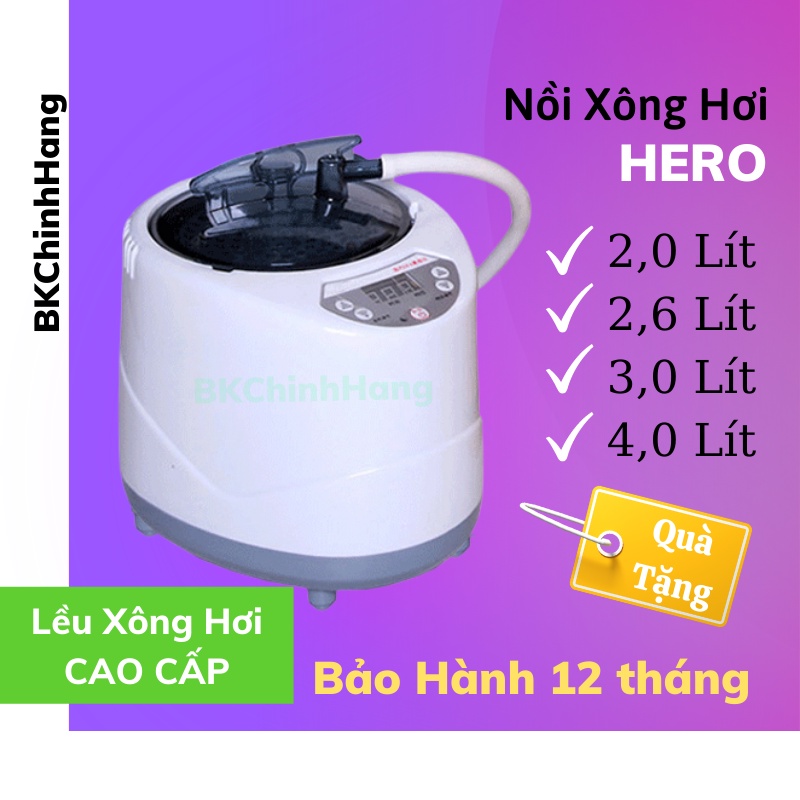 Nồi Xông Hơi Hero Chính Hãng, Xông Hơi Spa, Sau Sinh, Giải Cảm,... Xông Hơi Thảo Dược - BKChinhHang