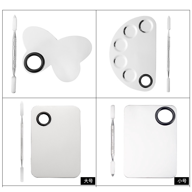 Bảng trộn màu sơn móng tay LUSLUKING bằng thép không gỉ tiện dụng